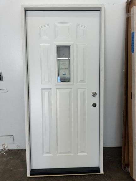 White R Entry White/Black Legacy Single Entry Door 36