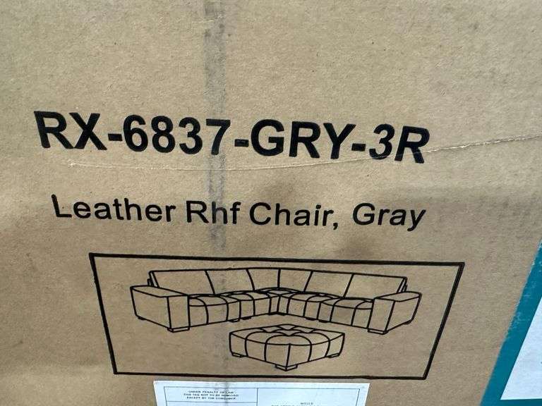 Abbyson Teagan 6-piece Leather Modular Sectional with Ottoman