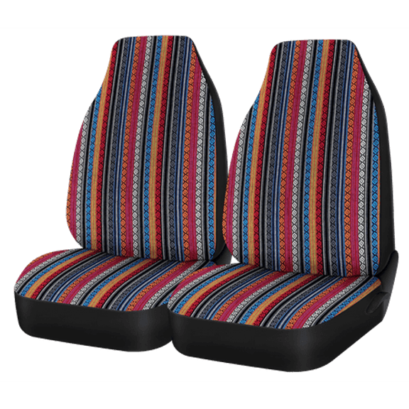 Auto Drive 2pc Boho Seat Cover-Universal Fit Assembled Product-23SC202
