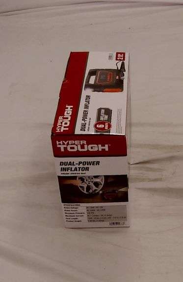 Hyper Tough Dual Power Digital Inflator for P195/65R15 Car Tire Car-DC 12V or H