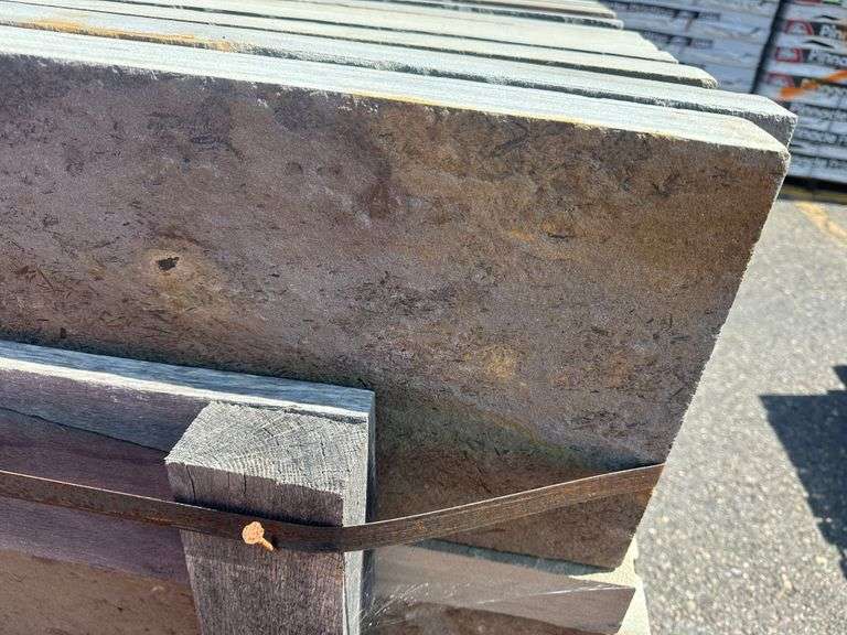 Natural Cleft Pattern Blue Stone, Full Color, 12" x 24" x 22 1/2"