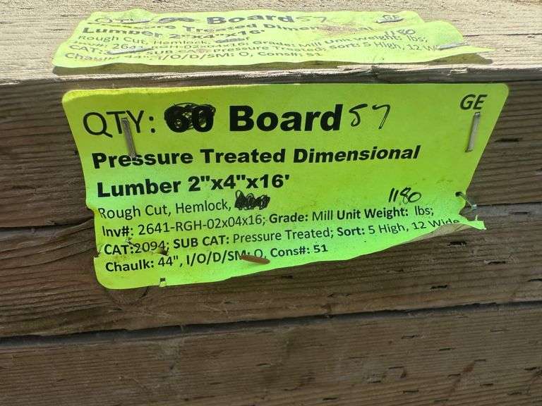Pressure Treated Dimensional Lumber 2"x4"x16'