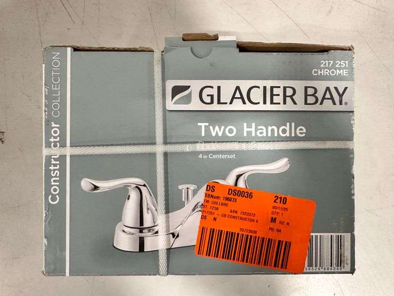 Glacier Bay Constructor 4 in. Centerset Double-Handle Bathroom Faucet