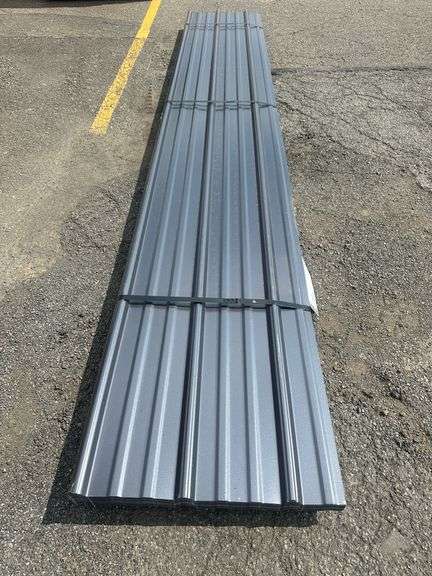 Dark Gray Corrugated Metal Panel 18"x12'