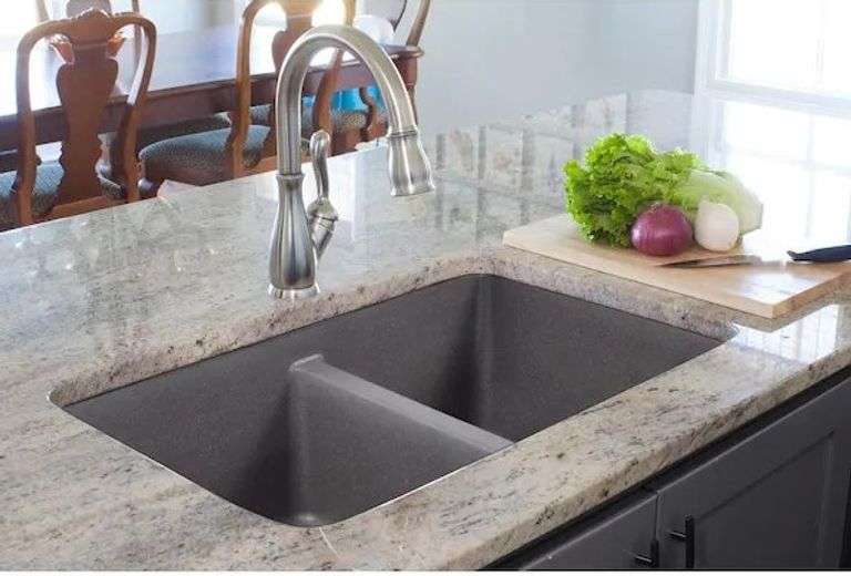 Shadow Grey Double Bowl Drop-In Sink 22"x33"x9"