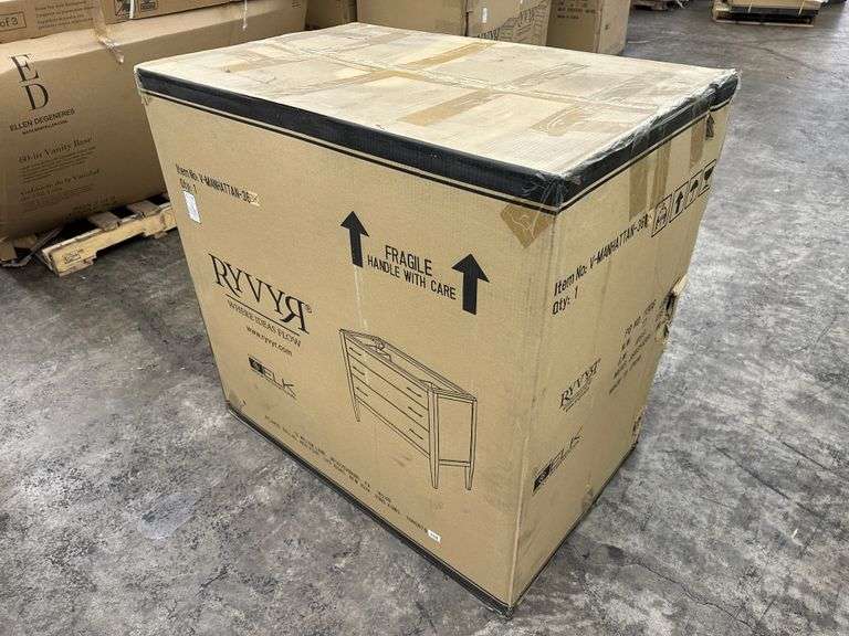 Black , Manhattan, 36" Vanity