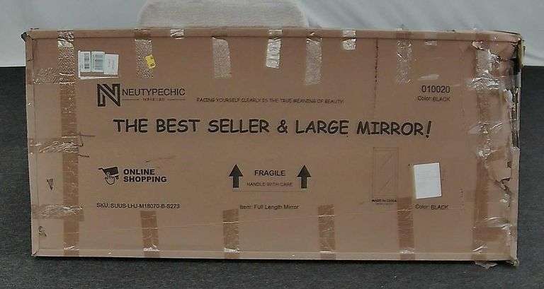 NeuType Arched Full Length Mirror, 71â€x27â€, Large Full Body Mirror with Aluminium Metal Frame, S