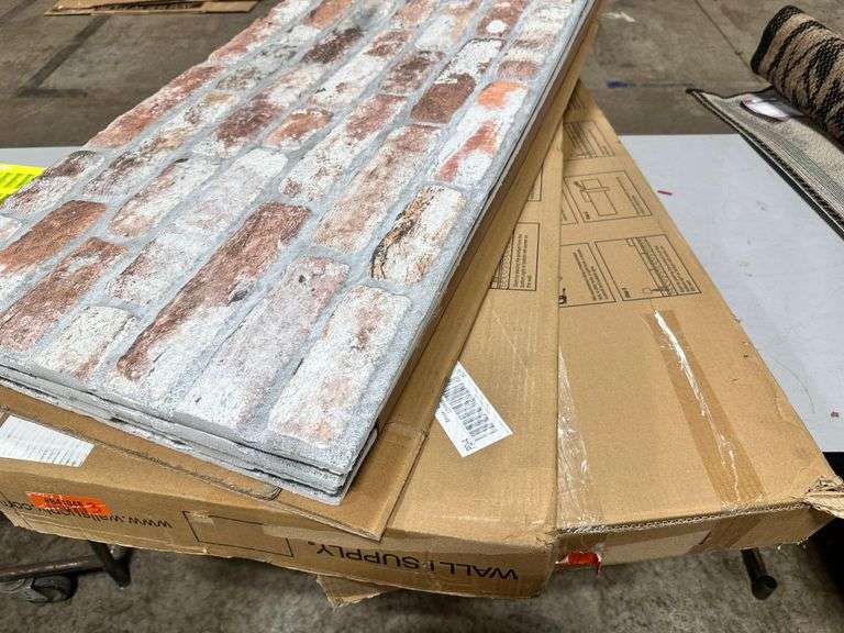 WALL!SUPPLY Brick Red-White HD Printed Jointless Common Plank (3x$)