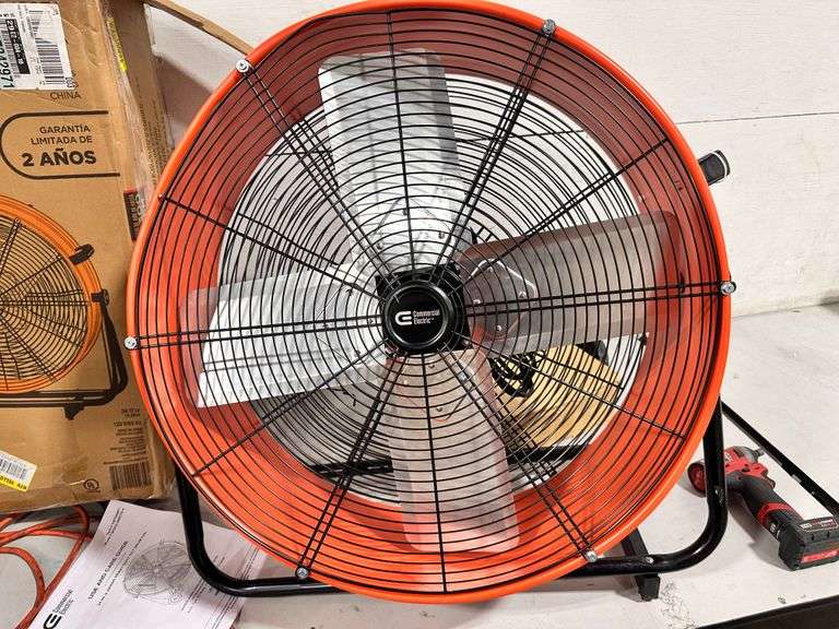 Commercial Electric 24 in. 2-Speed Heavy Duty Tilt Drum Fan