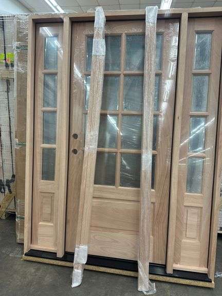 Exterior 8-Lite Mahogany Door 1-3-1 RH