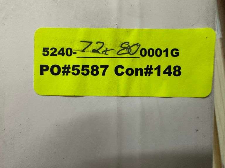 White Exterior 3/4 Glass Double Patio Door 72"x80"