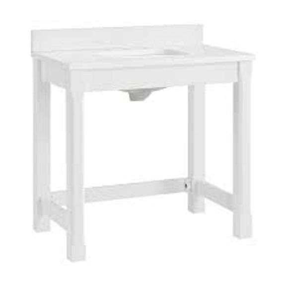White 36" Single Basin Vanity Kit