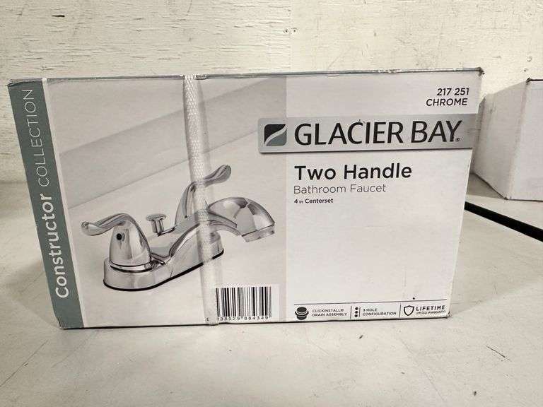 Glacier Bay Constructor 4 in. Centerset Double-Handle Bathroom Faucet