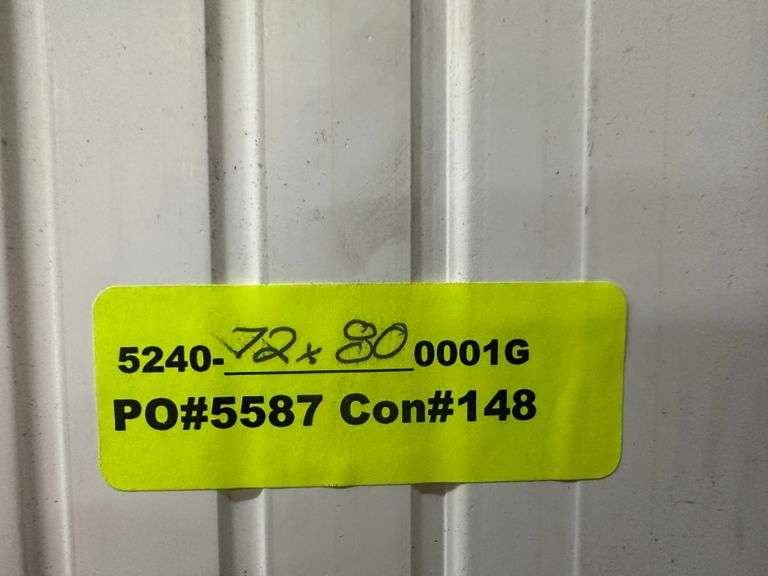 White Exterior 1/2 Glass Double Patio Door 72"x80"