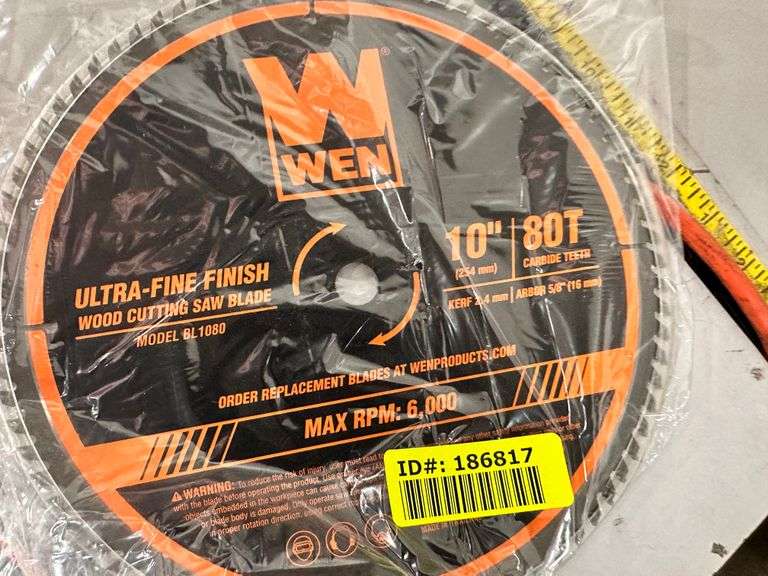 WEN Wood Cutting Blade 10" 80T