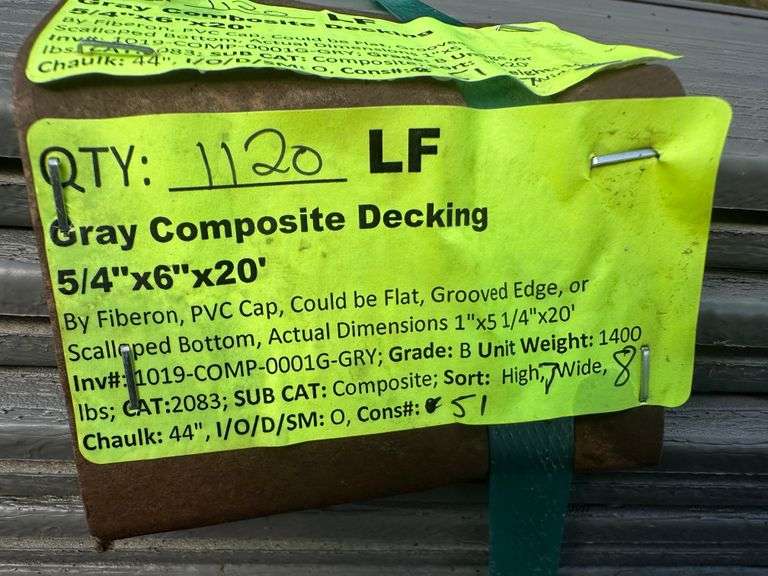 Gray Composite Decking 5/4"x6"x20'
