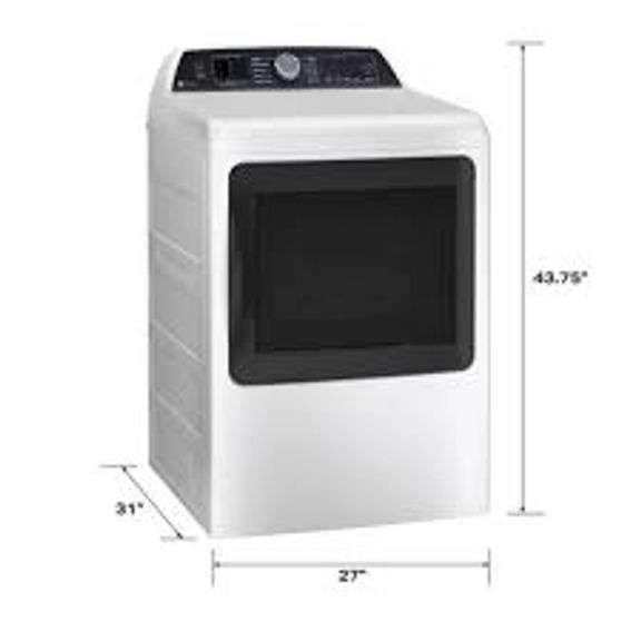 GE Profile™ 7.4 cu. ft. Capacity Smart Aluminized Alloy Drum Electric Dryer  M#PTD70EBST1WS