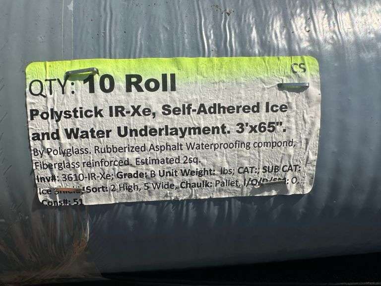 Polystick IR-Xe, Self-Adhered Ice and Water Underlayment 3'x65
