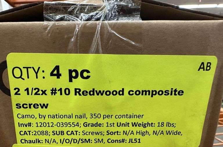 2 1/2x #10 Redwood Composite Screw