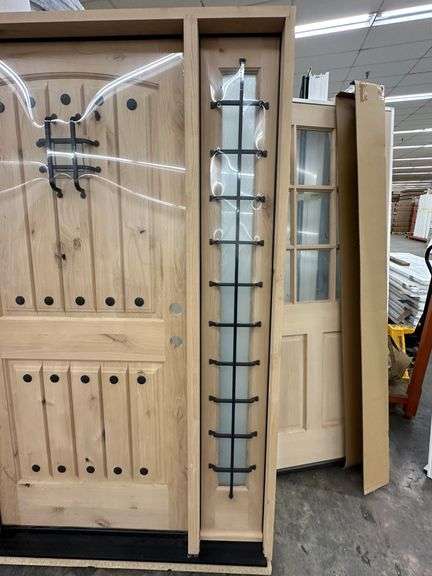 Exterior Castle Knotty Alder With Speakeasy Door 1-3-1 LH