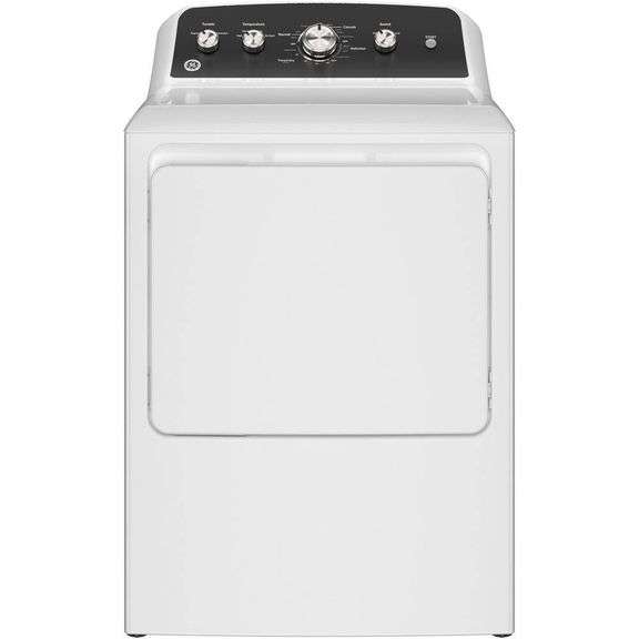 GE 7.2 cu. ft. vented Electric Dryer in White with Auto Dry and Extended Tumble M#GTD48EASW0WB