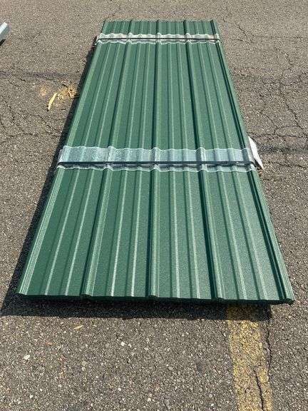 Textured Evergreen Corrugated Metal Panel 3'x8'