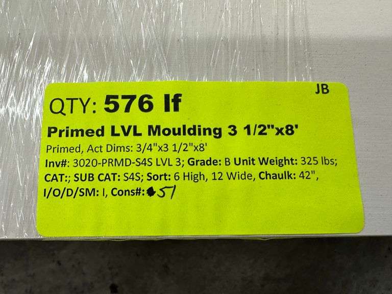 Primed LVL Moulding 3 1/2"x8'
