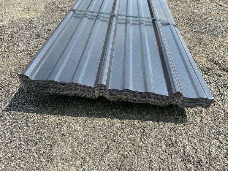 Dark Gray Corrugated Metal Panel 18"x12'