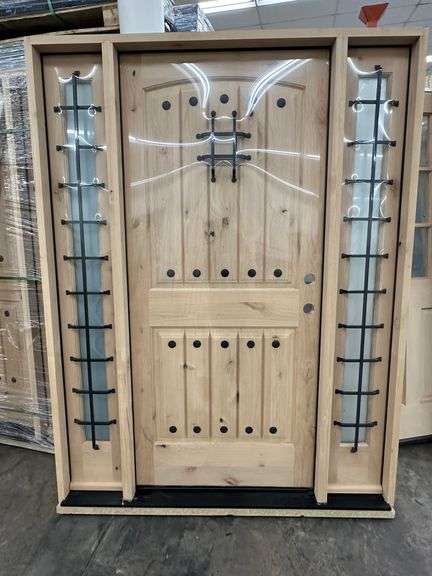 Exterior Castle Knotty Alder With Speakeasy Door 1-3-1 LH