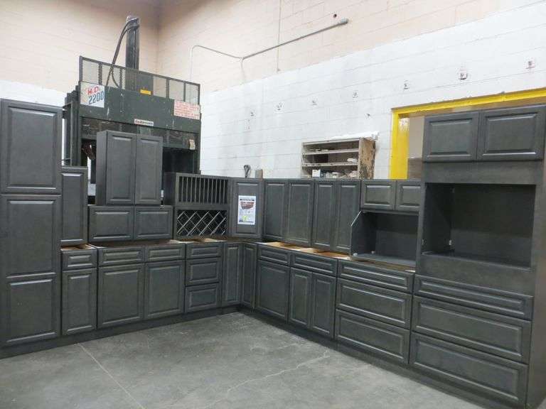 Newcastle Gray Kitchen Cabinet Set 12'x15'