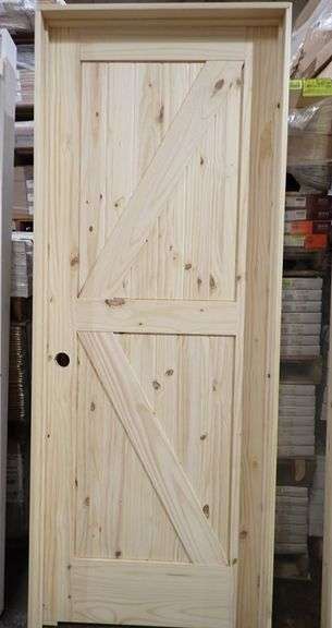 Unassembled Knotty Pine Door 30"x80" RH