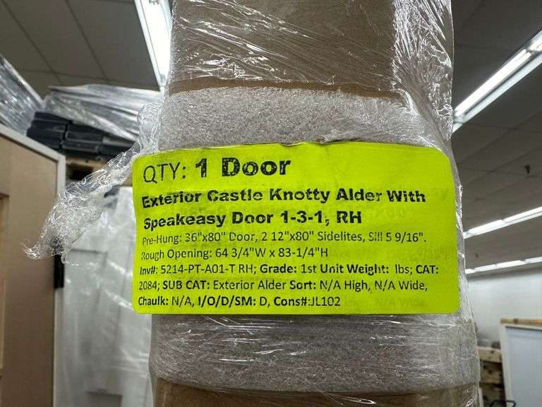 Exterior Castle Knotty Alder With Speakeasy Door 1-3-1 RH