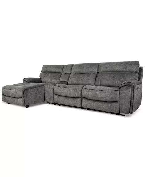 Macys Hutchenson 4pc Power Reclining Sectional Online Retail: $3146
