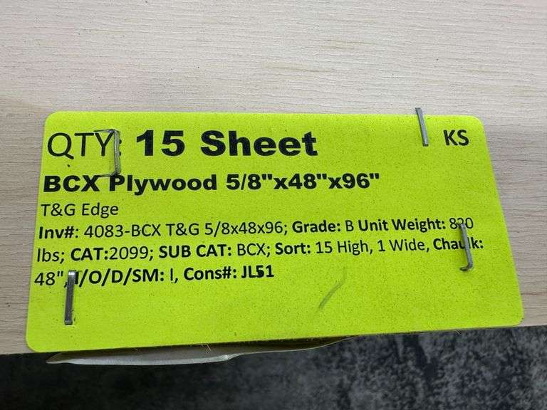BCX Plywood 5/8"x 48"x 96"