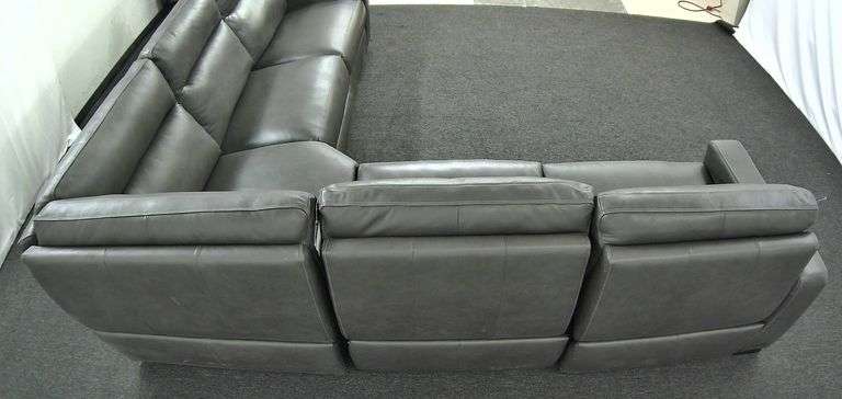 Macys Gabrine Leather 5pc Power Reclining Sectional Online Retail: $6455