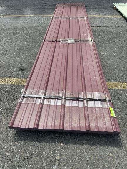 Textured Burgundy Corrugated Metal Panel 3'x16'