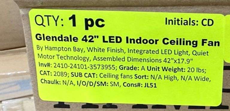 Glendale 42" LED Indoor Ceiling Fan