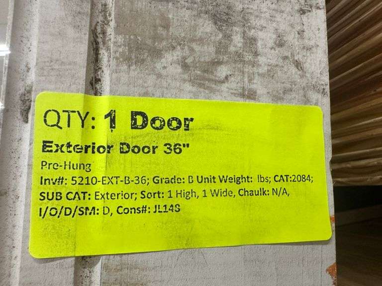 White Steel, Exterior Door 36", Right Hand
