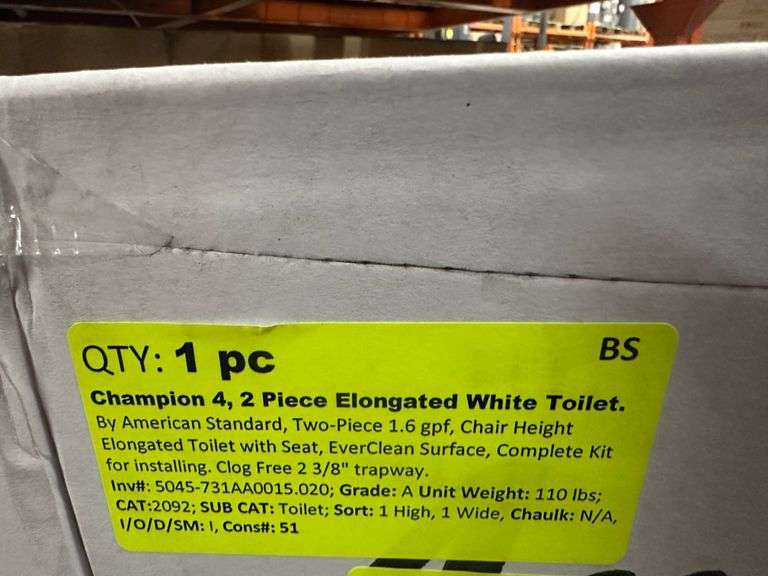 Champion 4, 2 Piece Elongated White Toilet