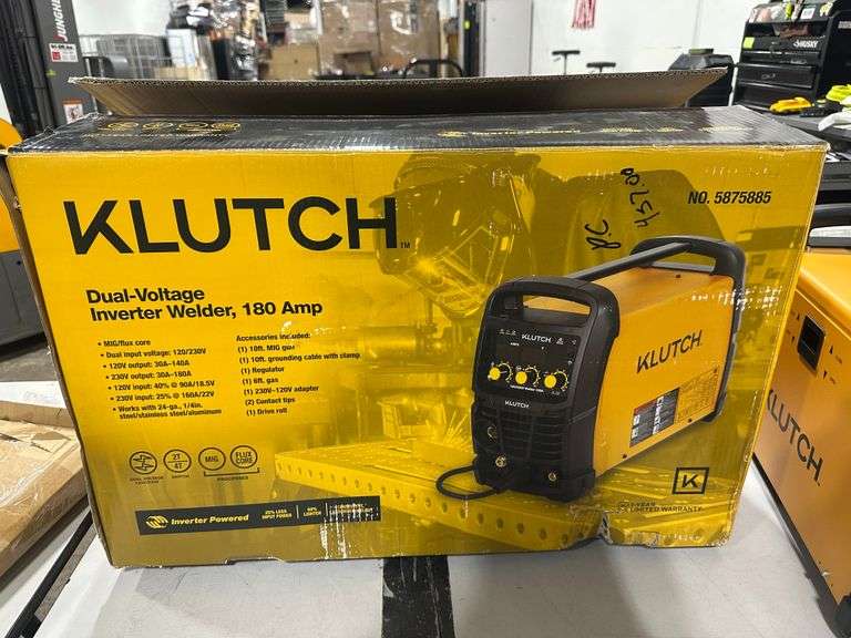Klutch Dual-Voltage 180 Amp MIG/Flux-Core Multi-Process Welder