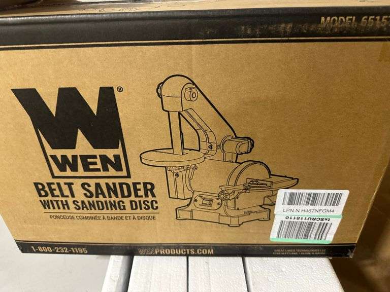 WEN Belt Sander with sanding Disc