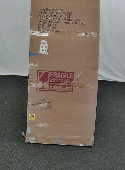 8-29.4" W x 72" H Frameless Pivot Shower Door, 1/4" (6mm) Clear SGCC Tempered Glass Shower Door, Piv