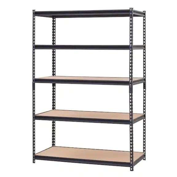 Muscle Rack 5-Shelf Heavy Duty Adjustable Metal  Shelving Unit