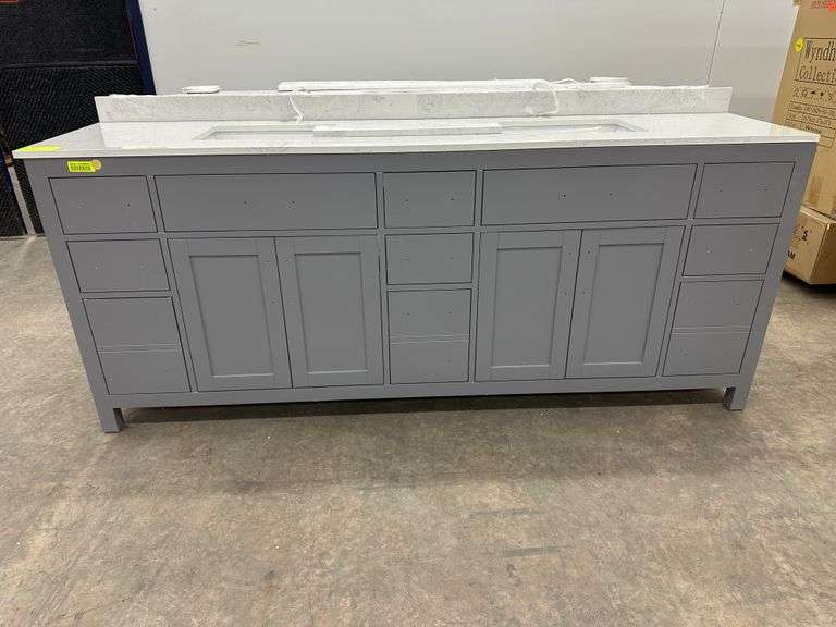Miranda Dark Gray 84" Double Vanity