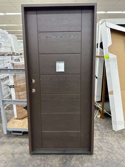 Dark Walnut, Ext Fiberglass, 107 Groove, 36"x80" RH