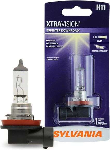 SYLVANIA - H11 XtraVision - High Performance Halogen Headlight Bulb, High Beam, Low Beam and Fog Rep