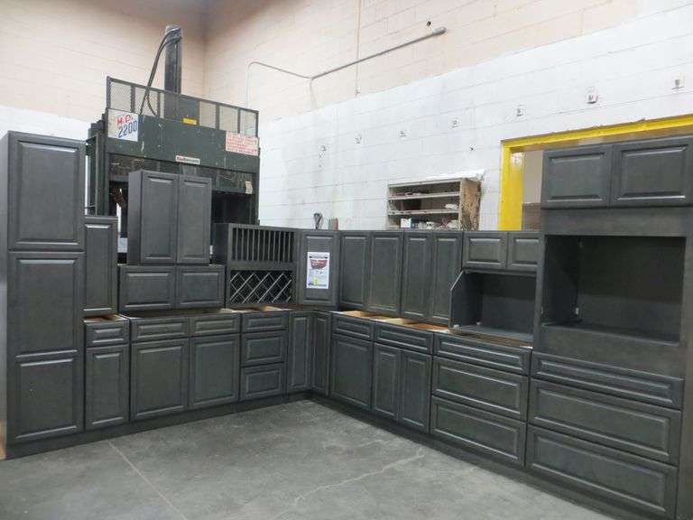 Newcastle Gray Kitchen Cabinet Set 12'x15'