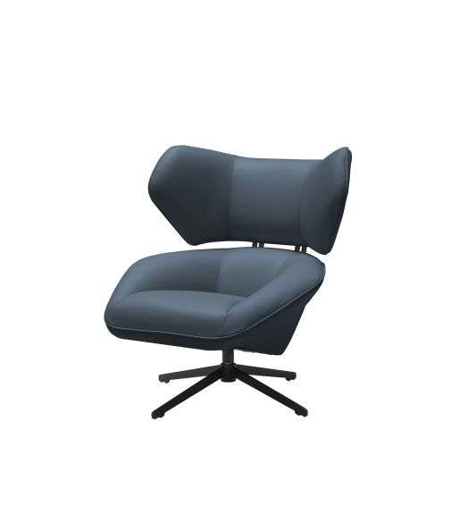 Abbyson Electra Top Grain Leather Swivel Chair
