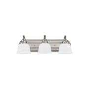 Nickel Three Light Wall Mount Bathroom Light