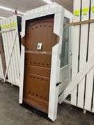 Medium Walnut, Ext Fiberglass, 200PP Plank Panel W/Clavos, 36"x80" RH